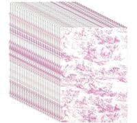 Retro Print Decorative Tissue Paper - 30 Sheets, 20x14 Inch - Perfect for Weddings, Birthdays, Baby Showers & DIY Crafts (Pink)