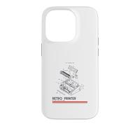 Retro Printer In Love With The Past (Construction Graphic) Case for iPhone 14 Pro