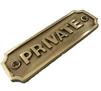 Retro Private Sign Door Solid Brass Antique Style Sign Plaque Office Toilet With Screws Shabby Chic