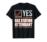Retro Profession I'm The Gas Station Attendant T-Shirt, Men, Black, Small