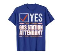Retro Profession I'm The Gas Station Attendant T-Shirt, Men, Royal Blue, X-Large
