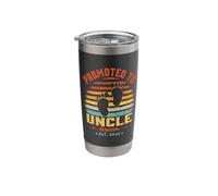 Retro Promoted to Uncle Again 2026 Pregnancy Announcement Stainless Steel Insulated Tumbler