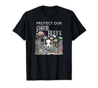 Retro Protect The Coral Save The Reef Sea Ocean Conservation T-Shirt