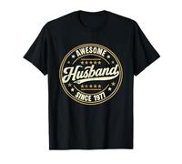 Retro Proud Awesome Husband Since 1977 49th Anniversary T-Shirt