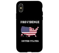 Retro Providence United States Distressed United States Flag Case for iPhone X/XS