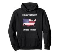 Retro Providence United States Distressed United States Flag Pullover Hoodie