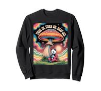 Retro Psychedelic Panda Mushroom Cosmic Vibes Sweatshirt