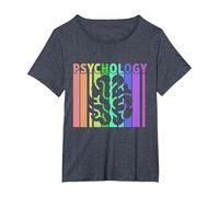 Retro Psychologist Brain Psychology Doctor Health Therapy T-Shirt, Women's Plus, Heather Blue, 2X