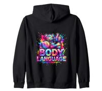 Retro Psychology Student Love Learning Body Language Zip Hoodie