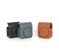 Retro PU Leather Camera Bag for Instax Mini 41 Protective Cover Case Scratch-Free Water-Resistant Anti-Stains Damage-Proof with Carrying Strap (Brown)
