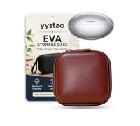 Retro PU Leather Earbuds Travel Pouch for HUAWEI FreeBuds Neo Brown | Vintage Protective EVA Hard Case for HUAWEI FreeBudsNeo Earbuds with Smooth Zipper Premium Velvet Lining