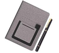 Retro PU Leather Multifunctional Notebook and Pen Set | Retro Planner Notebook - PU Leather Organizer for Phone Storage | Writing Journal Pen Holder Carn