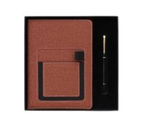 Retro PU Leather Multifunctional Notebook and Pen Set | Retro Planner Notebook - PU Leather Organizer for Phone Storage | Writing Journal Pen Holder Carn