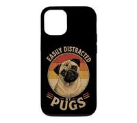 Retro Pug Easily Distracted By Pugs Case for iPhone 12/12 Pro
