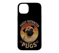 Retro Pug Easily Distracted By Pugs Case for iPhone 14 Plus