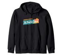 Retro Punta Cana Dominican Republic Vintage Tropical Zip Hoodie