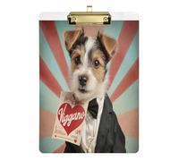 Retro Puppy Cute clipboard Rack Acrylic Cute for Teacher Portfolio clipboard Size 9 x 12