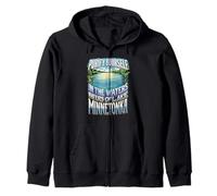 Retro Purify Yourself Lake Minnetonka Meme Zip Hoodie