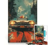 Retro Pursuit Jigsaw Puzzles 1000 Pieces for Teenagers Logic Train Toy Leisure Fun Smooth Cut (38x52cm)