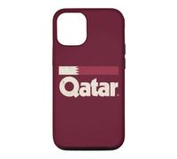 Retro Qatar Flag Qatari Yalla Burgundy Case for iPhone 12/12 Pro