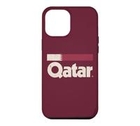 Retro Qatar Flag Qatari Yalla Burgundy Case for iPhone 12 Pro Max