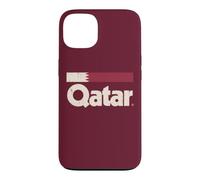 Retro Qatar Flag Qatari Yalla Burgundy Case for iPhone 13