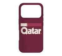 Retro Qatar Flag Qatari Yalla Burgundy Case for iPhone 17 Pro