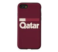 Retro Qatar Flag Qatari Yalla Burgundy Case for iPhone SE (2020) / 7/8