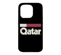 Retro Qatar Flag Qatari Yalla Case for iPhone 15 Pro