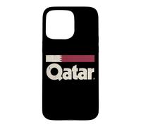 Retro Qatar Flag Qatari Yalla Case for iPhone 15 Pro Max