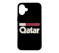 Retro Qatar Flag Qatari Yalla Case for iPhone 16 Plus