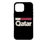 Retro Qatar Flag Qatari Yalla Case for iPhone 16 Pro Max