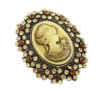 Retro Queen Brooch Decorative Alloy Bead Rhinestone for Women | Golden Finish, Protects Clothes from Slipping, Suitable for Scarf and Skirts, Vintage Style