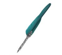 Retro Quill Feather Set Smooth Writing Friends/Teachers Material (Blackish Green)