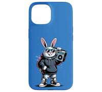 Retro Rabbit Boombox Hip Hop 80s 90s Music Lover Bunny Case for iPhone 15