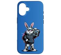 Retro Rabbit Boombox Hip Hop 80s 90s Music Lover Bunny Case for iPhone 16