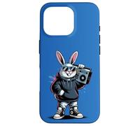 Retro Rabbit Boombox Hip Hop 80s 90s Music Lover Bunny Case for iPhone 16 Pro