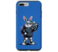 Retro Rabbit Boombox Hip Hop 80s 90s Music Lover Bunny Case for iPhone 7 Plus/8 Plus