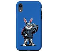 Retro Rabbit Boombox Hip Hop 80s 90s Music Lover Bunny Case for iPhone XR