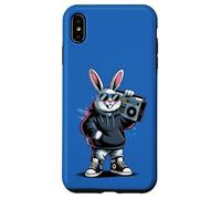 Retro Rabbit Boombox Hip Hop 80s 90s Music Lover Bunny Case for iPhone XS Max