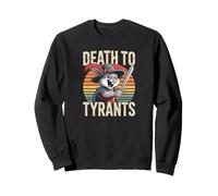 Retro Rabbit Death To Tyrants Vintage 90s Funny Quote Sweatshirt