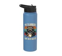 Retro Raccoon Coffee Meme My Flabbers Have Been Gasted Stainless Steel Insulated Water Bottle