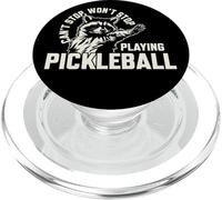 Retro Raccoon Pickleballer Cant-Stop-Wont-Stop Pickleball PopSockets PopGrip for MagSafe