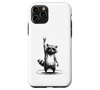 Retro Raccoon Rock Men Kids Women Music Funny Raccoon Case for iPhone 11 Pro