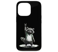 Retro Raccoon Rock Men Kids Women Music Funny Raccoon Case for iPhone 13 Pro
