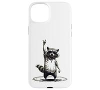Retro Raccoon Rock Men Kids Women Music Funny Raccoon Case for iPhone 15 Plus