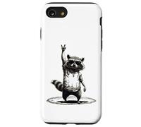 Retro Raccoon Rock Men Kids Women Music Funny Raccoon Case for iPhone SE (2020) / 7/8