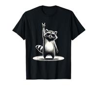 Retro Raccoon Rock Music Gift Men Kids Women Funny Raccoon T-Shirt