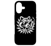 Retro Raccoon Smoking Weed Joint With Sunglasses Cannabis Case for iPhone 17