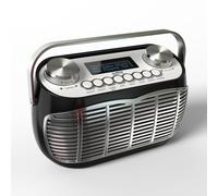 Retro Radio Alarm Clock DAB/DAB+/FM LCD Display Mains Powered or Battery